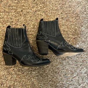 Free people western faux leather boots